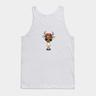 Cute Royal Deer Wearing Crown Tank Top